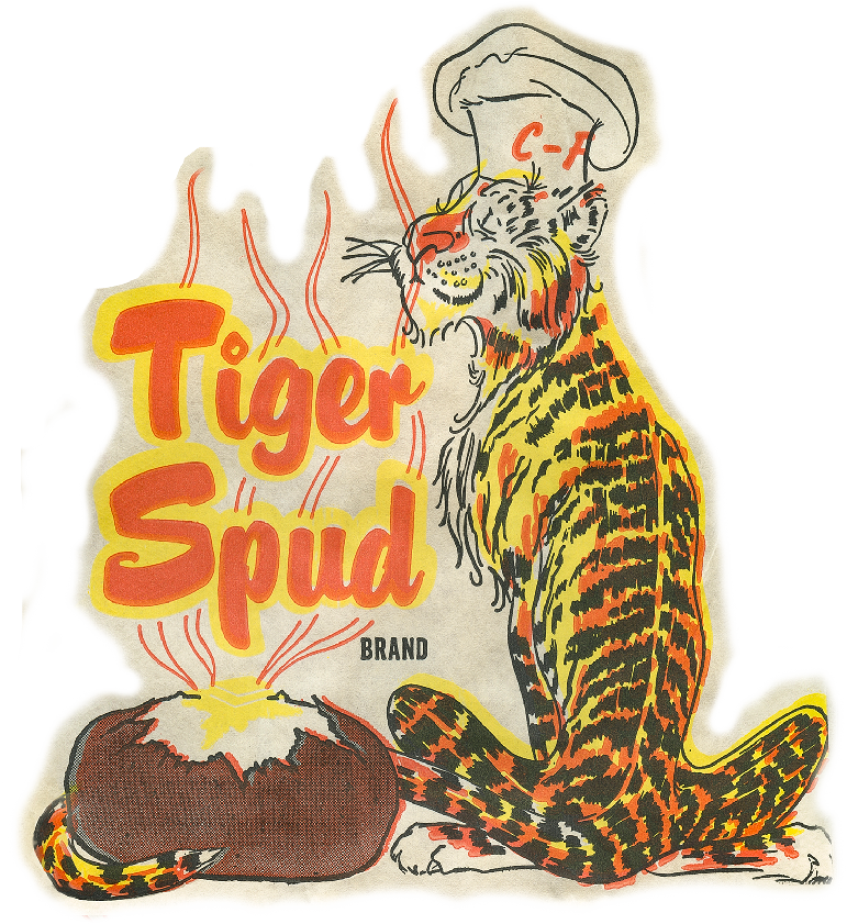 Tiger Spud (image of tiger from potato bag)